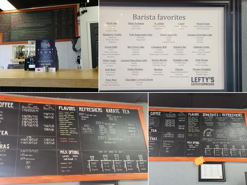 Lefty’s Eats & Espresso Fairborn Menu