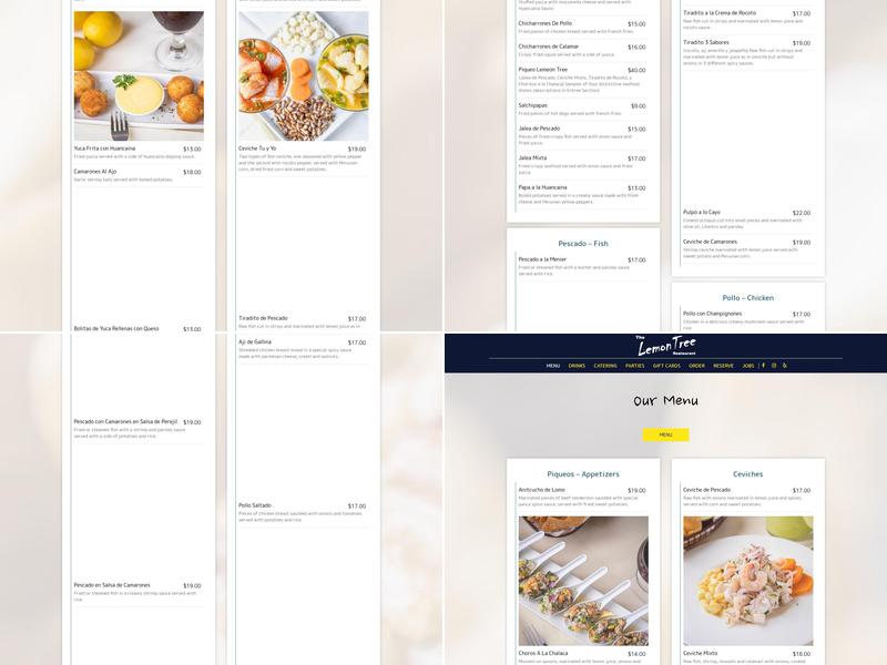 The Lemon Tree Menu