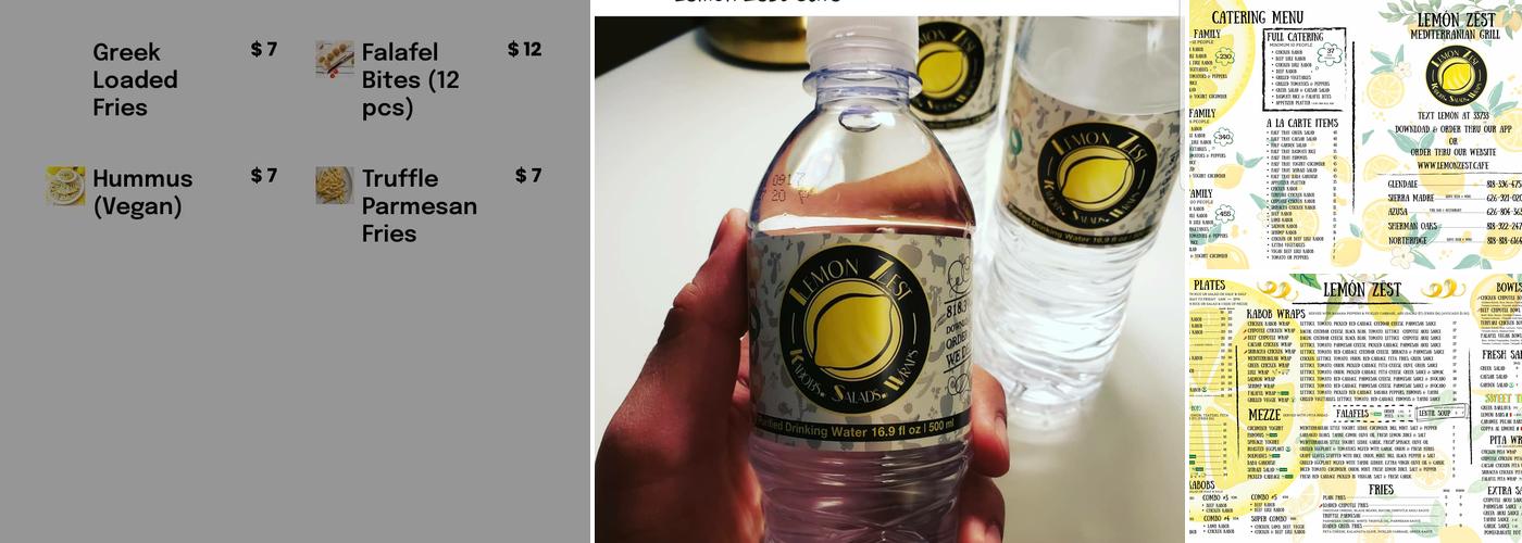 Lemón Zëst Menu
