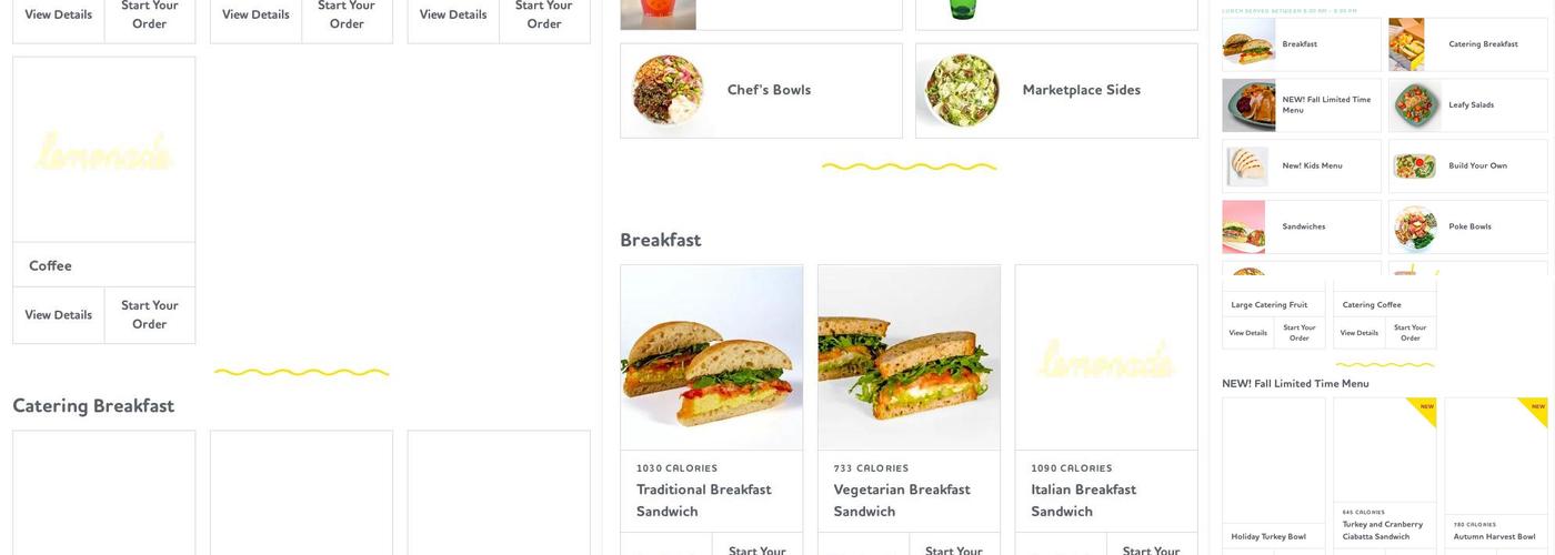 Lemonade Restaurant Menu