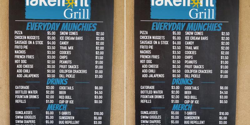 Lakefront Grill Menu