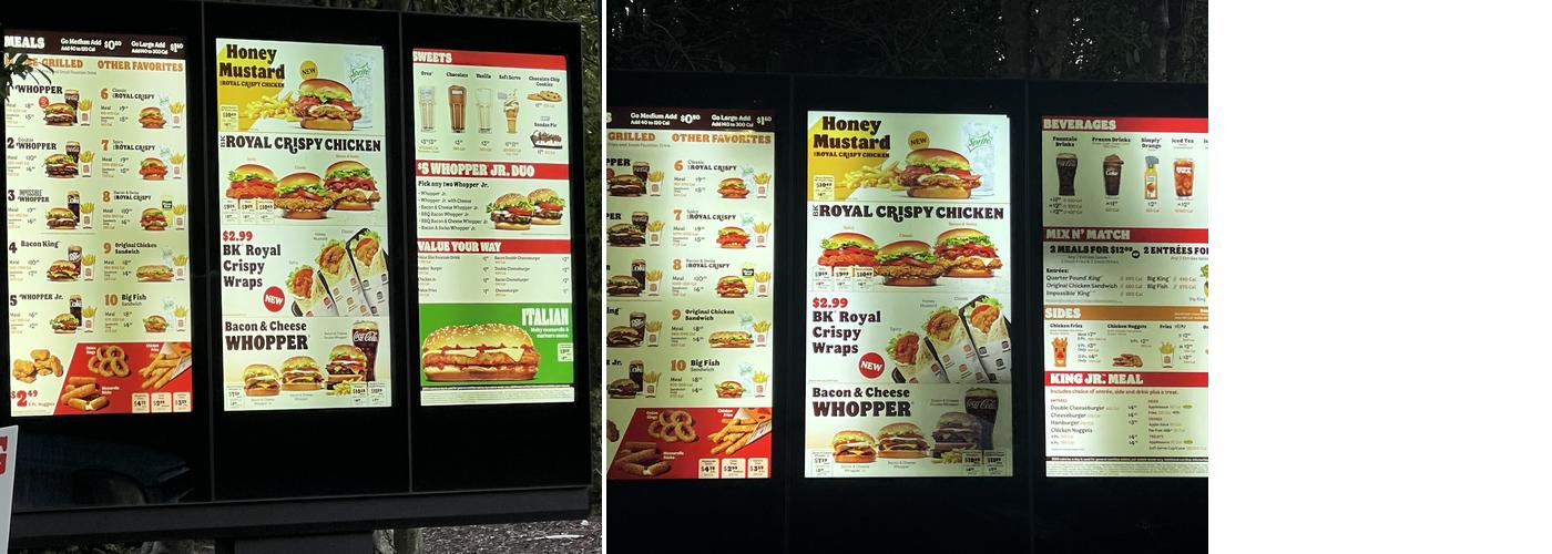 Burger King Menu