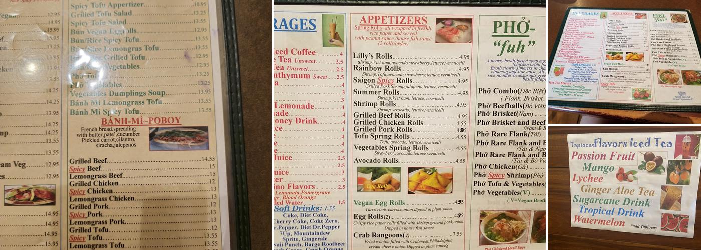 Lilly's Café Menu