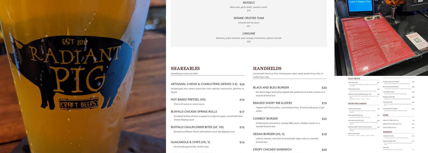 Lilly's Craft and Kitchen Menu