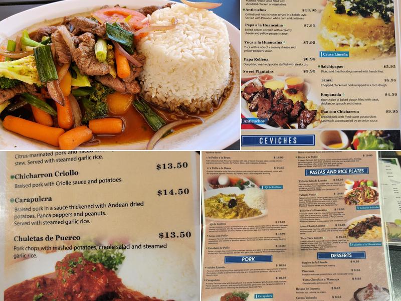 Lima Criolla Menu