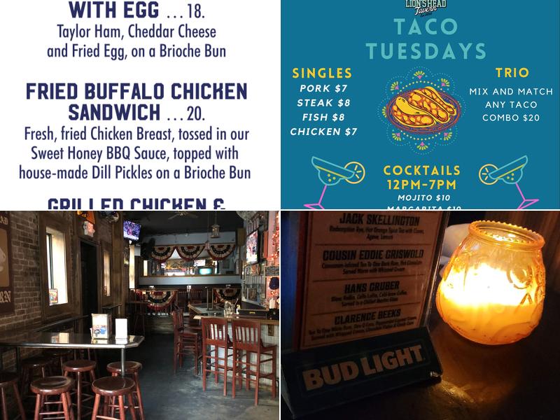 Lion's Head Tavern Menu