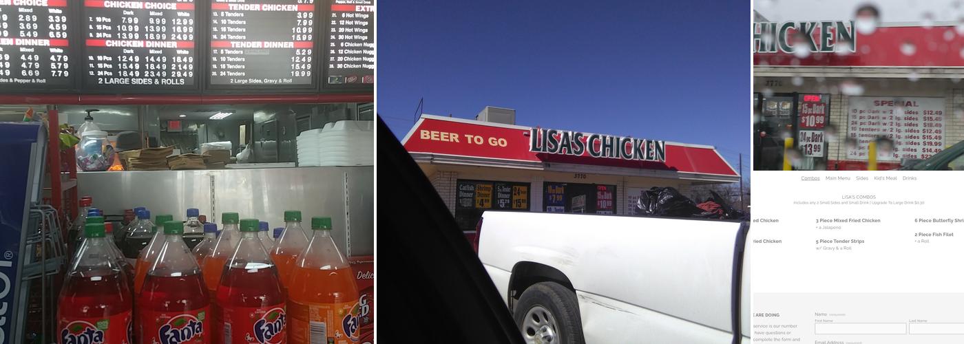 Lisa's Chicken Menu