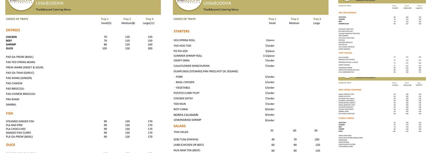 Little Buddha Menu