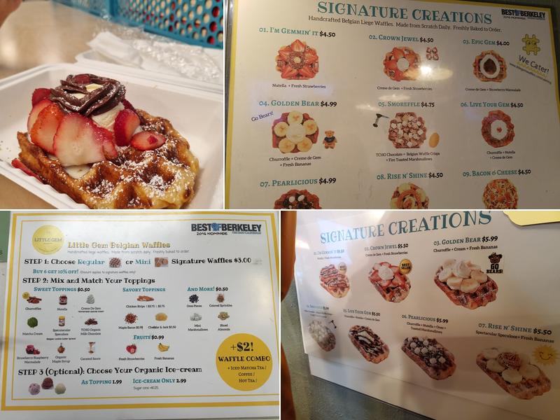 Little Gem Belgian Waffles Menu
