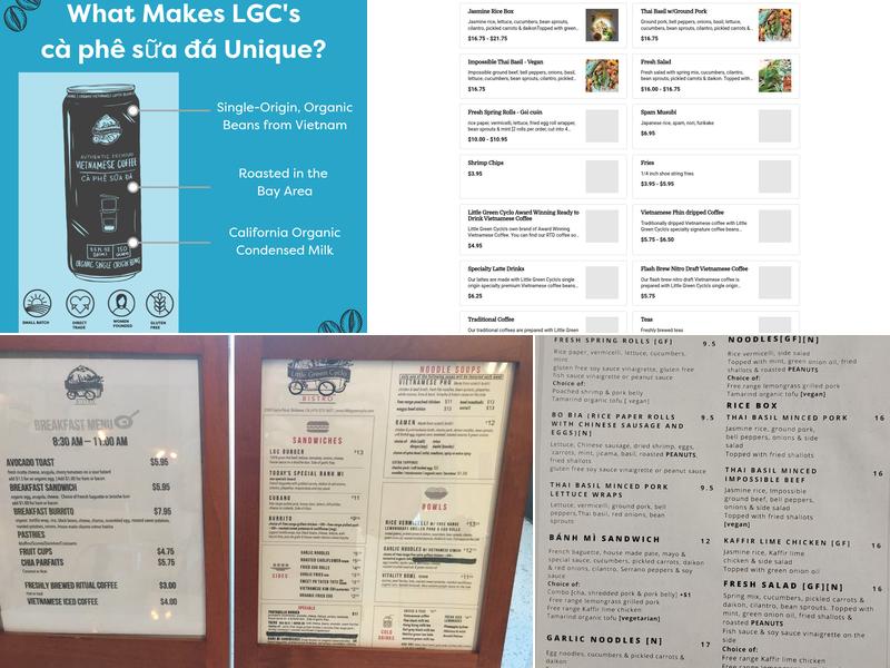 Little Green Cyclo Menu