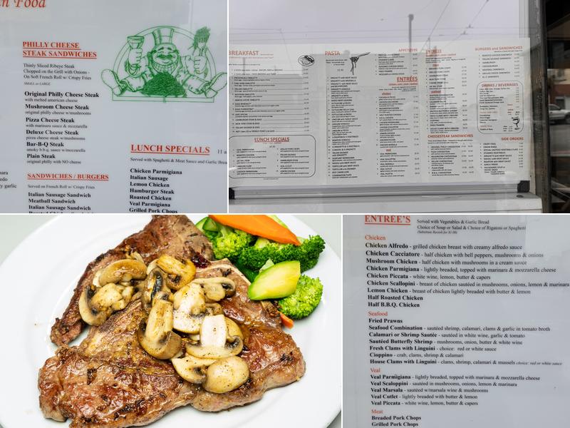 Little Henry's Italian Food Menu
