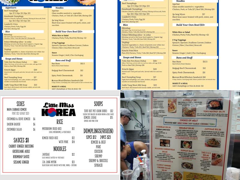 Little Miss Korea Menu