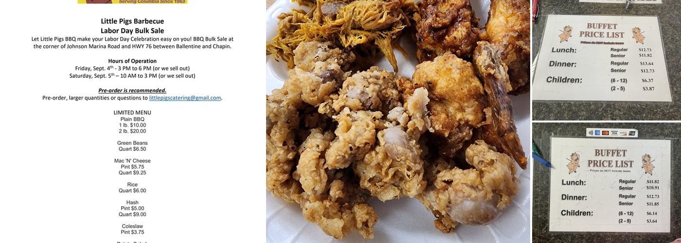 Little Pigs Barbecue Menu