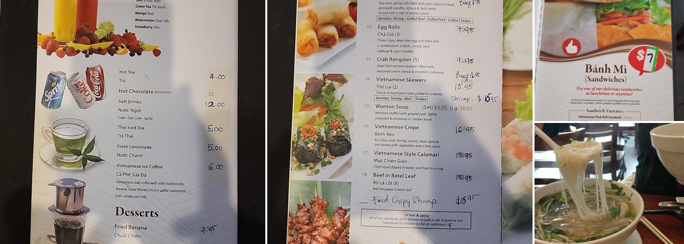Little Vietnam Restaurant Menu