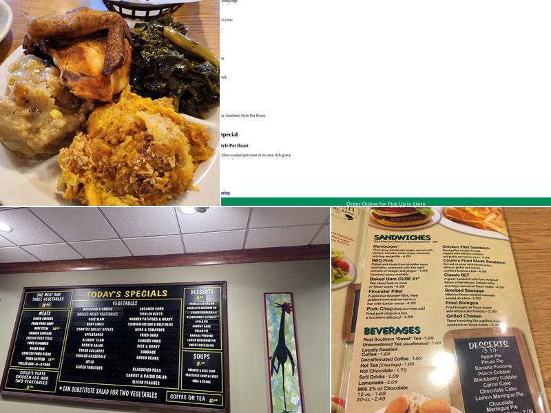 Lizard's Thicket Restaurant Menu