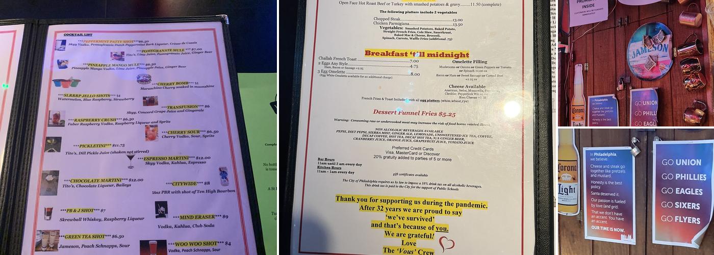 Locust Rendezvous Menu
