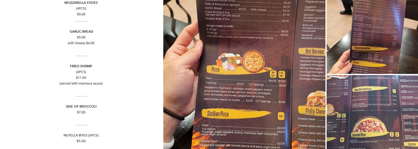 Lo Duca Pizza Menu