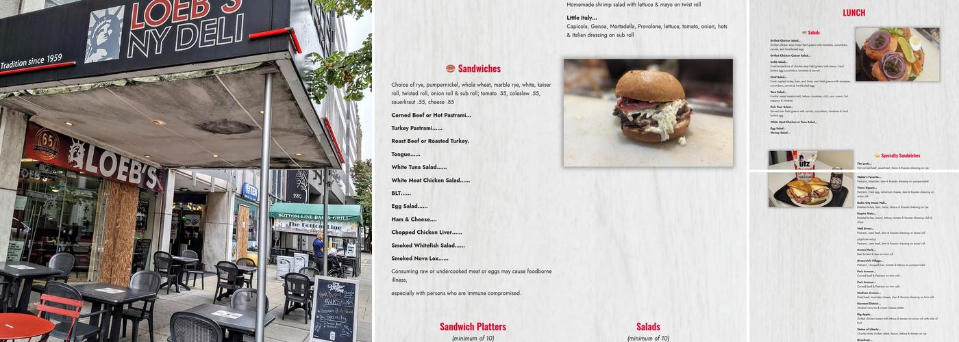 Loeb's NY Deli Menu
