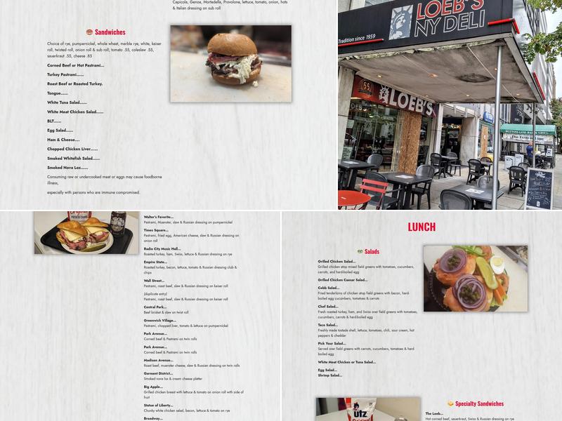 Loeb's NY Deli Menu