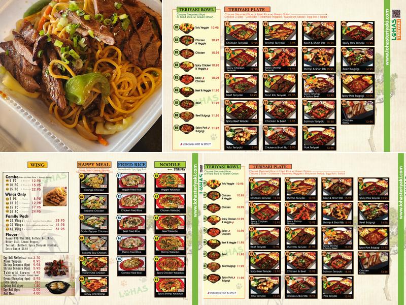 Lohas Teriyaki Menu
