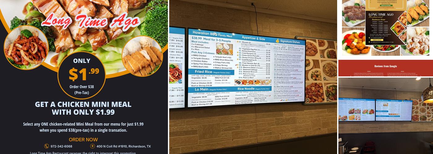 Long Time Ago Menu