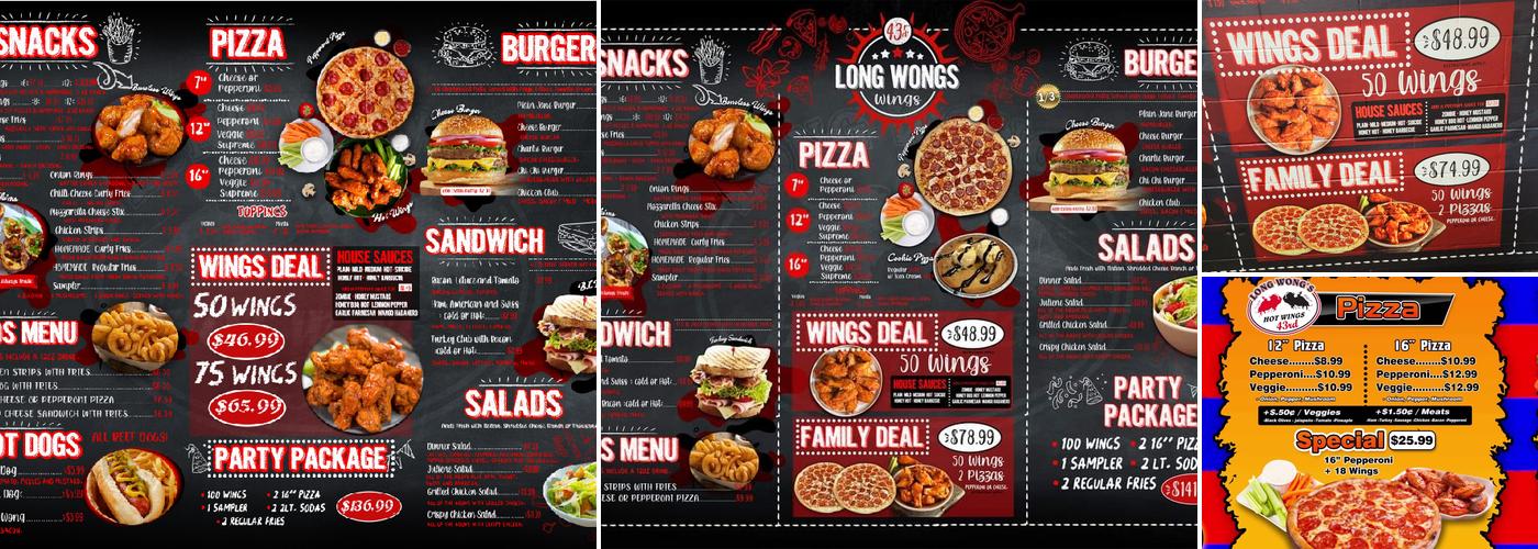 Long Wongs Menu