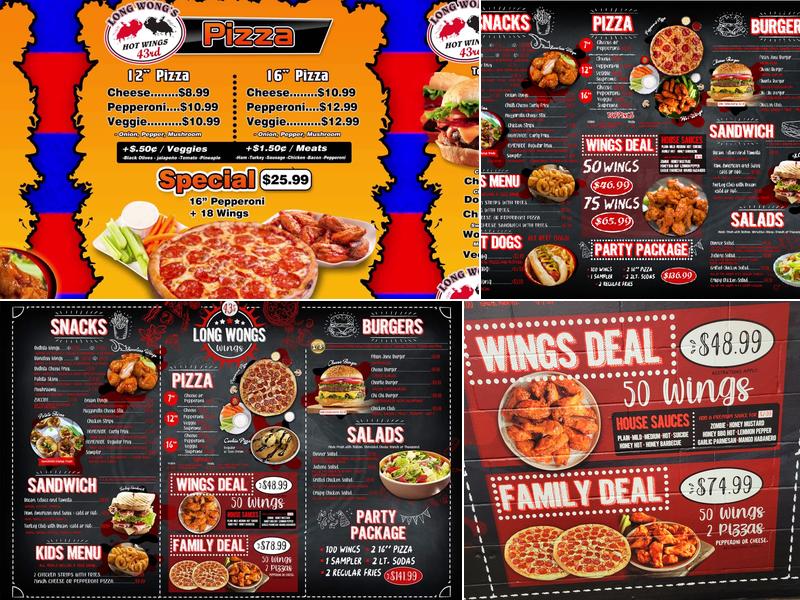 Long Wongs Menu
