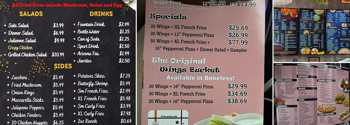 Long Wong's Dobson Menu