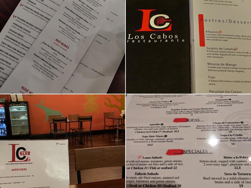 Los Cabos Puro Peru Menu