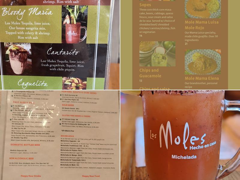 Los Moles Beer Garden Menu