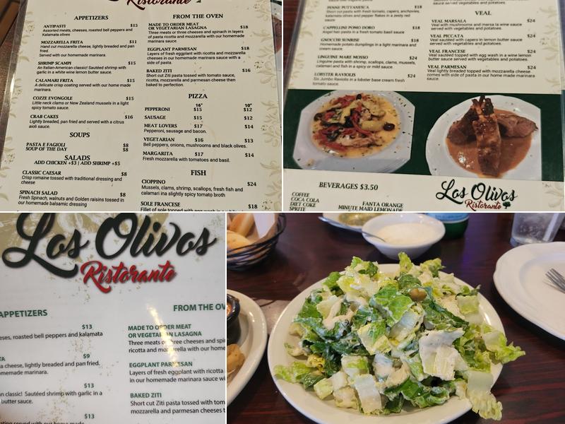 Los Olivos Ristorante Menu