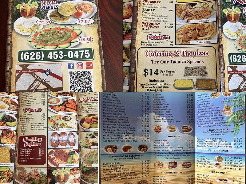 Los Planes De Renderos Menu