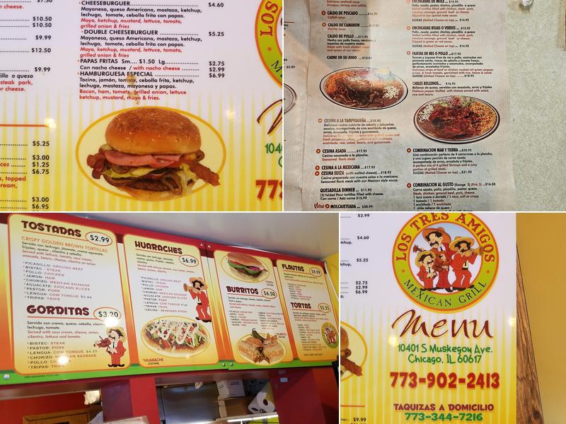 Los Tres Amigos #2 LLC Menu