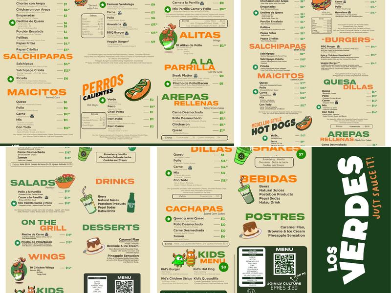 LOS VERDES Miami Lakes Menu