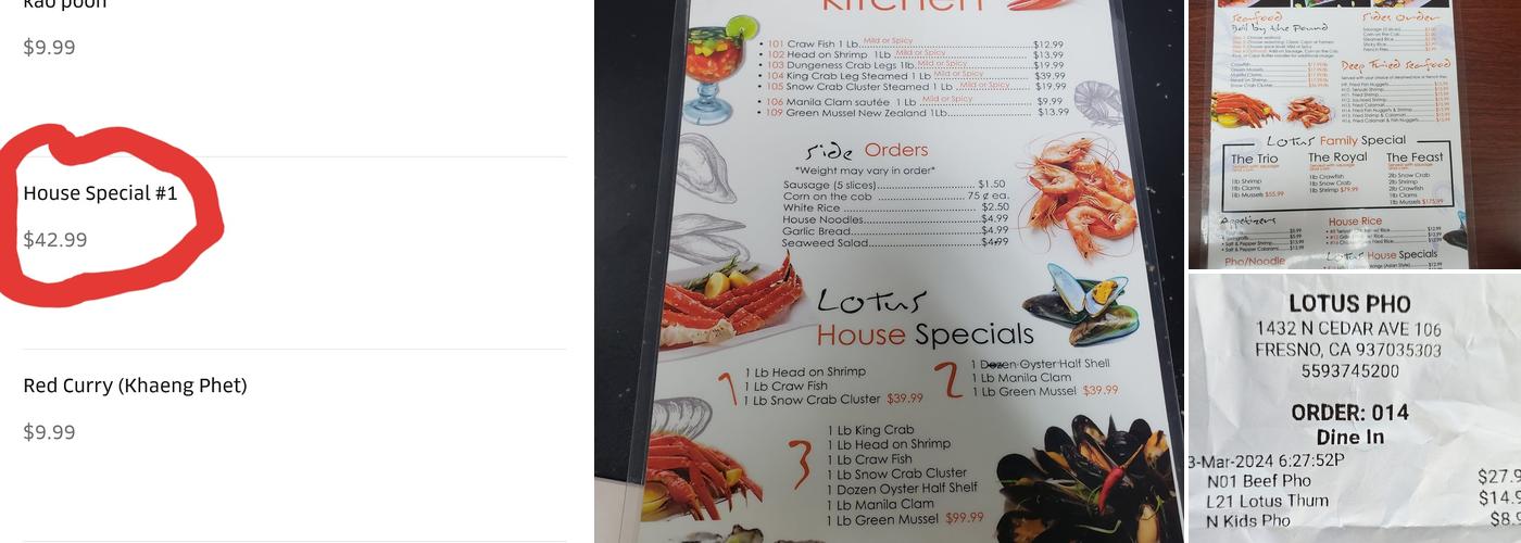 Lotus Kitchen Menu