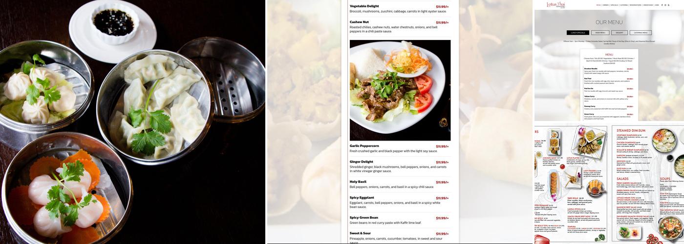 Lotus Thai Cuisine Menu