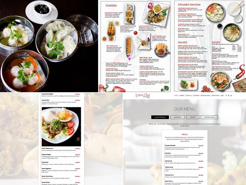Lotus Thai Cuisine Menu