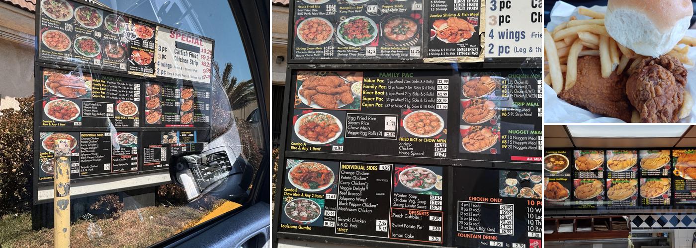 Louisiana Fried Chicken & Chinese Food Menu