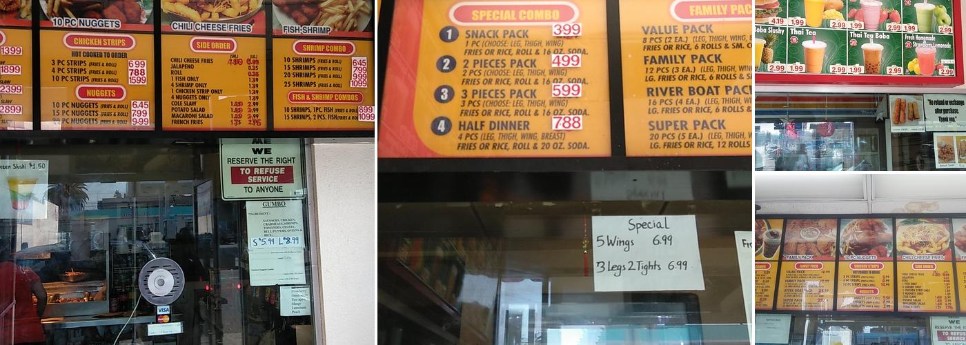 Louisiana Fried Chicken on Main and Imperial Street Menu