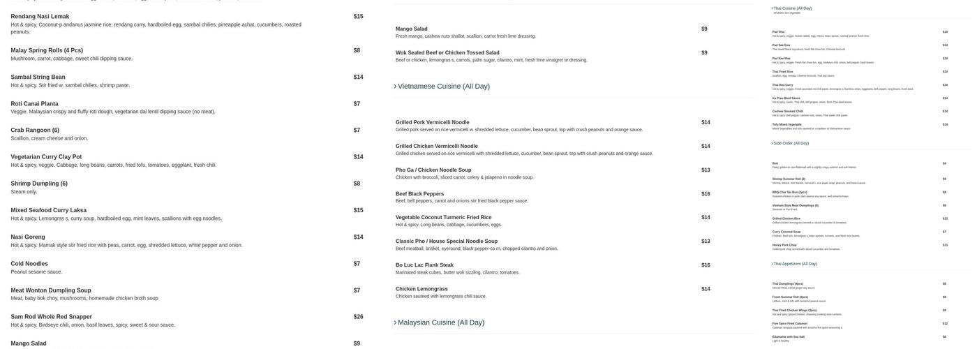 Love Mama Menu