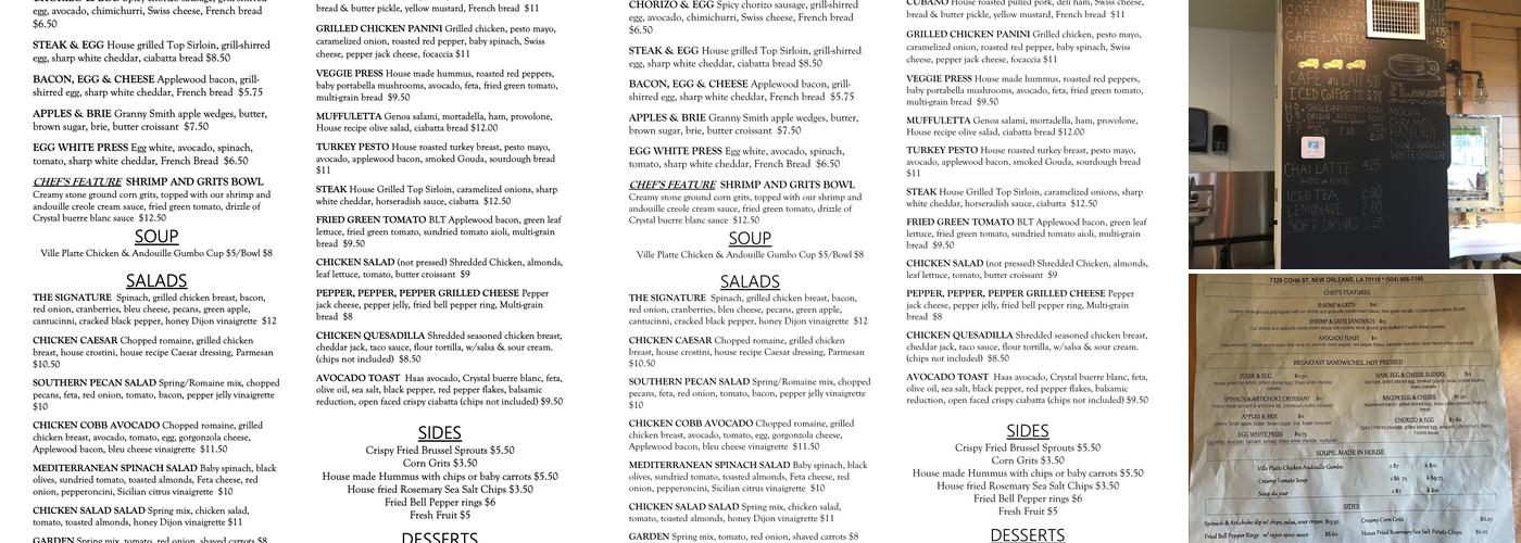Luca Eats Menu
