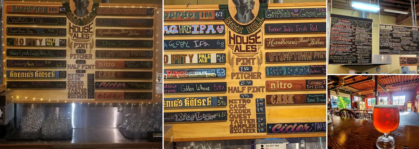 Lucky Labrador Beer Hall Menu