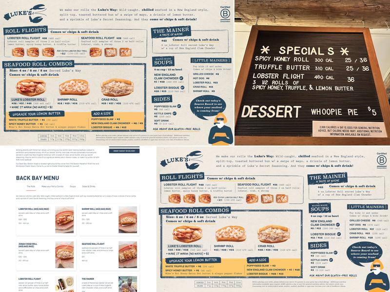 Luke's Lobster Back Bay Menu