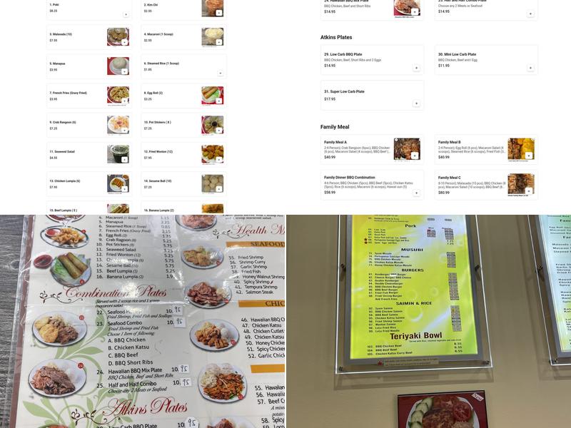 Lulu Hawaiian BBQ Menu