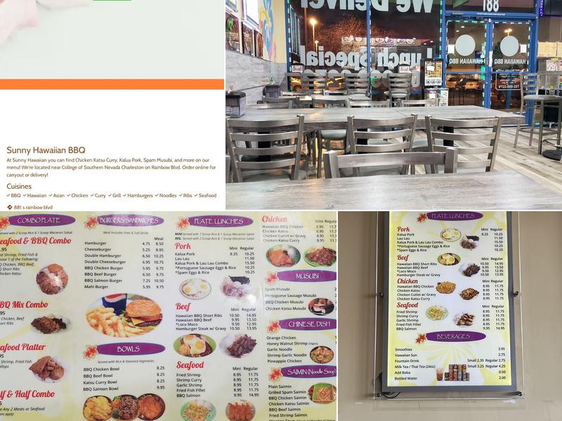 Sunny Hawaiian BBQ Menu