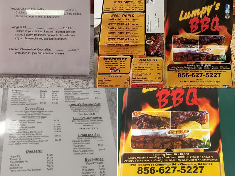 Lumpy's BBQ Menu