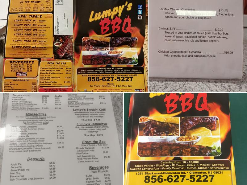 Lumpy's BBQ Menu