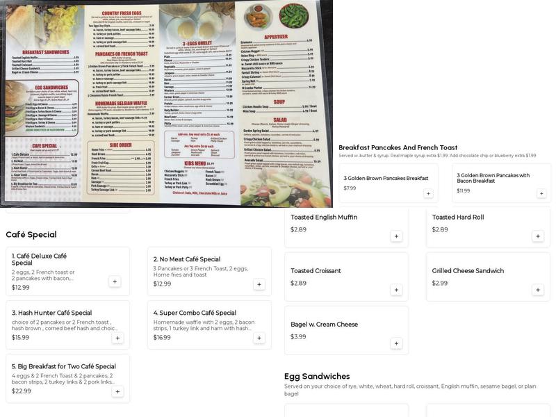 M Cafe Menu