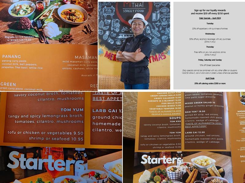 M Thai Street Food Menu