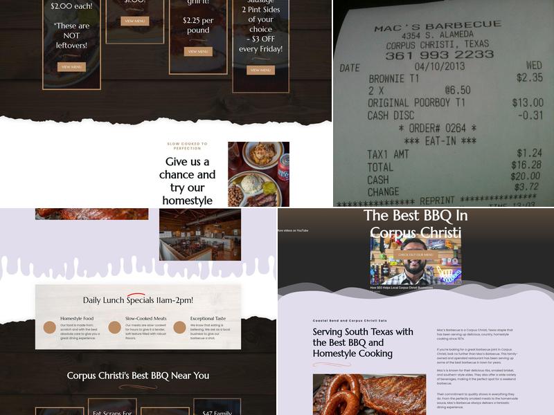 Mac's Barbecue #Fore! Menu